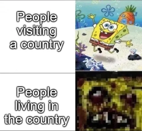 People Visiting vs Living in the Country