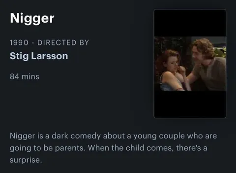 Nigger 1990 Fake Movie Poster