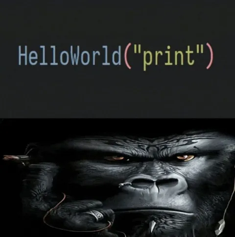HelloWorld Print Gorilla