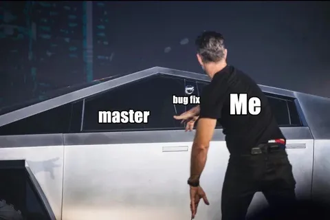 Me Trying to Merge a Bug Fix