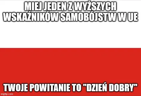 Dzień dobry i wysoki wskaźnik samobójstw
