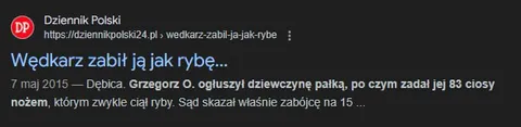 Wędkarz zabił ją jak rybę
