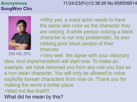 Voice Actor Gets Hoisted by His Argument