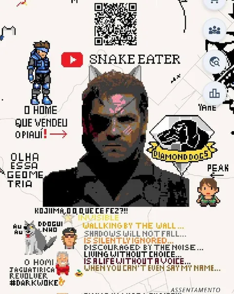 Snake Eater invisível na parede