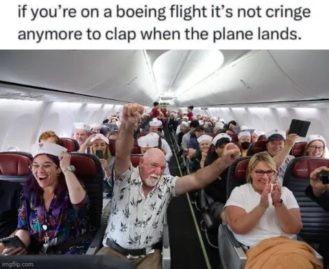 Boeing Flight Landing Applause