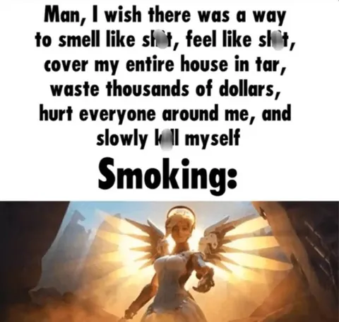 Smoking Angel Meme