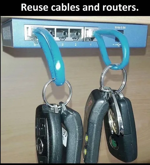Router Used as Key Holder