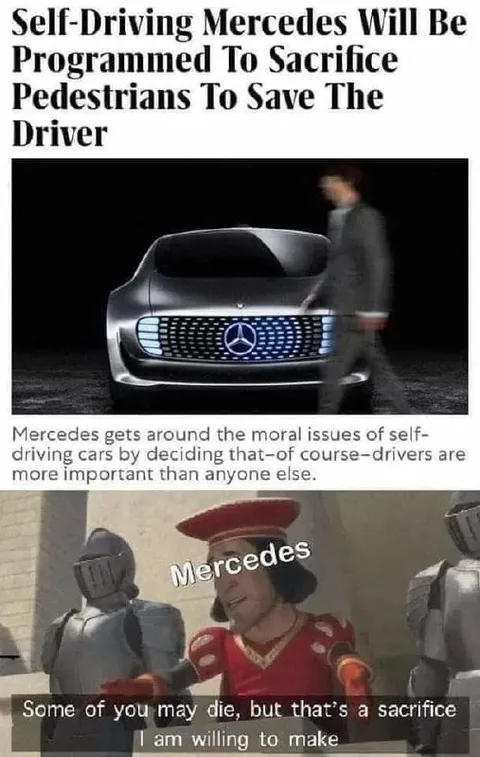 Mercedes Sacrifice Pedestrians