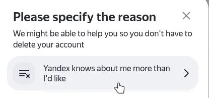 Yandex Knows Too Much