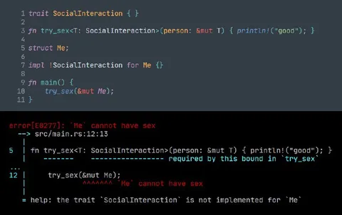 Rust Compiler Rejects Social Interaction