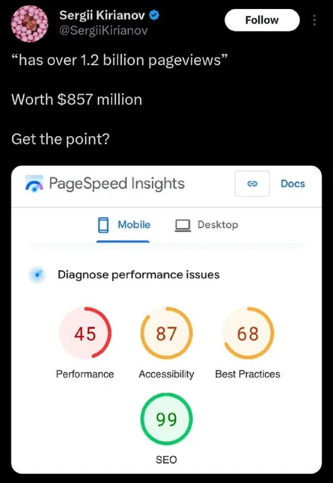 Billion Pageviews, Terrible Performance
