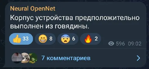 Корпус устройства из говядины