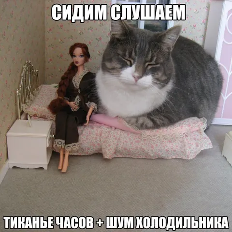Сидим слушаем шум холодильника