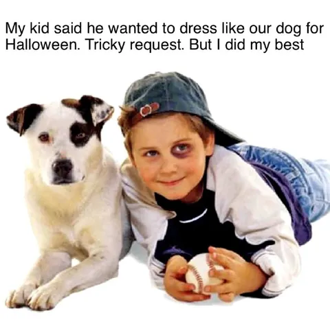 Kid Dresses Like the Family Dog