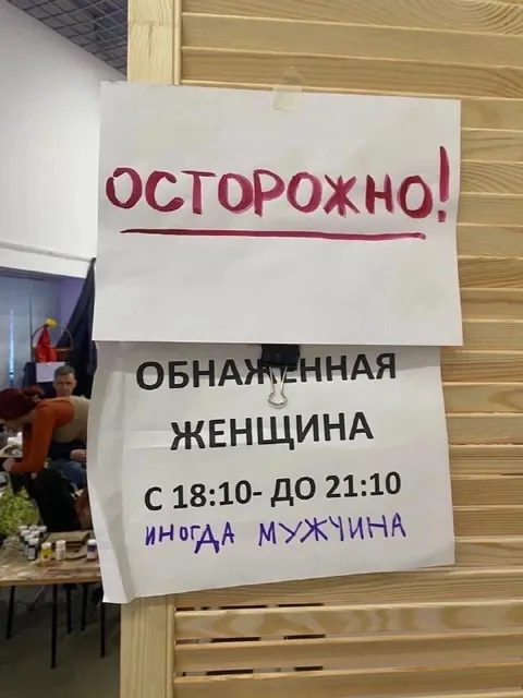 Осторожно: обнаженная женщина