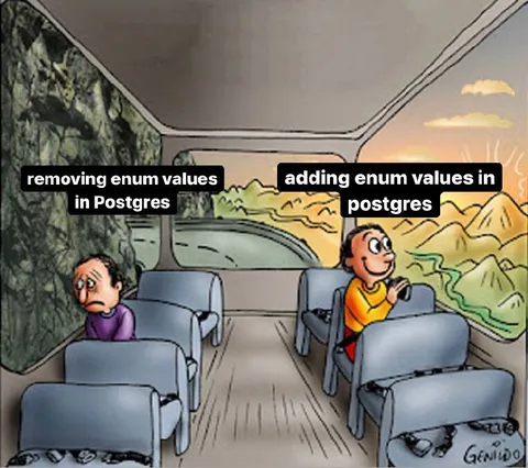 Removing vs Adding Postgres Enums