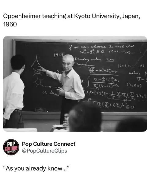Oppenheimer Teaching at Kyoto