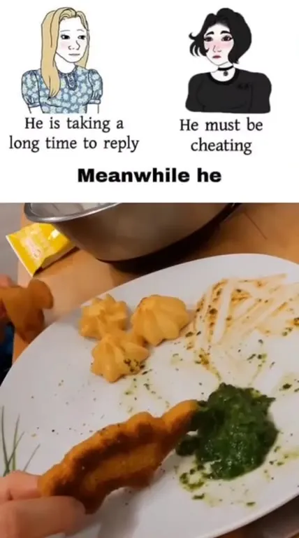 Meanwhile He Is Eating