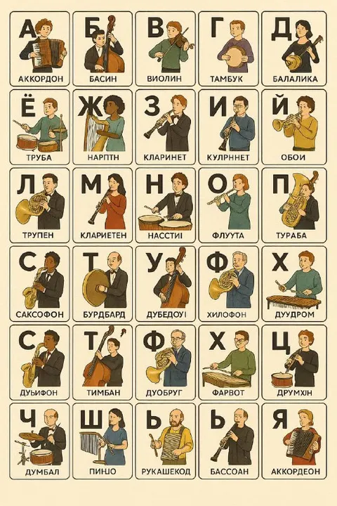 Музыкальный алфавит с ошибками