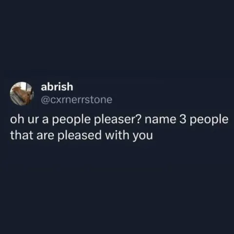 People Pleaser Cannot Name Three