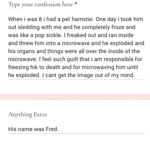 Hamster Confession About Fred