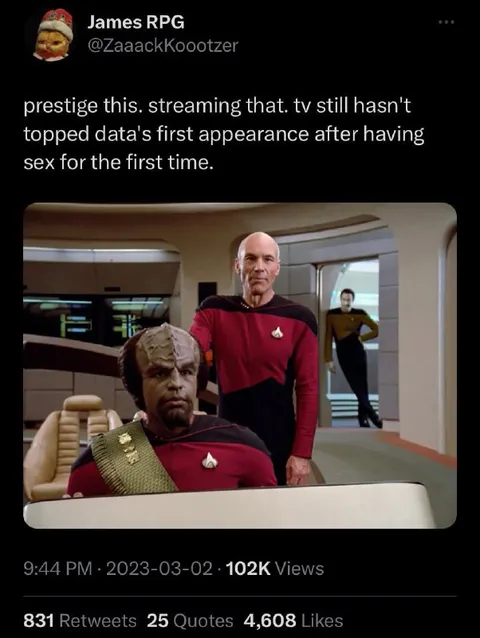 Data's First Appearance After Sex