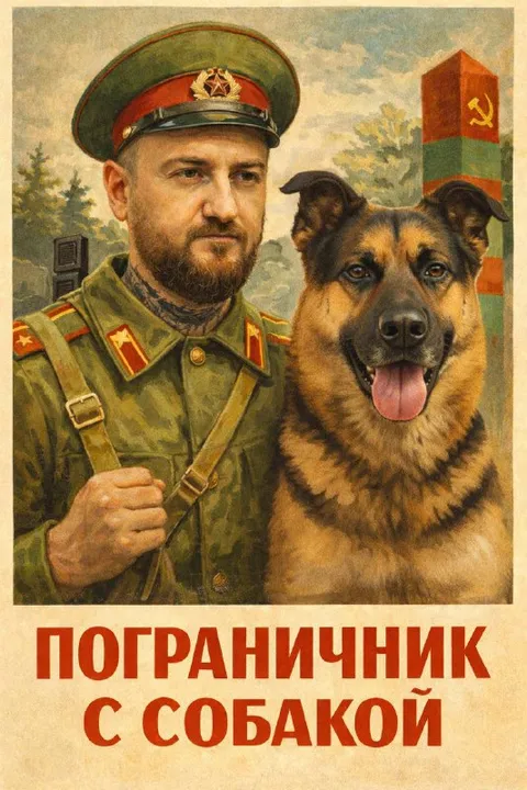 Пограничник с собакой