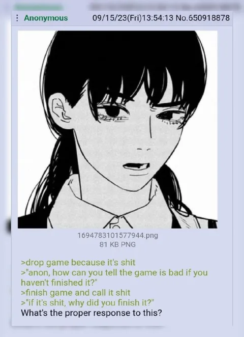 Proper Response to Game Criticism