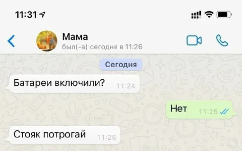 Мама спрашивает про батареи