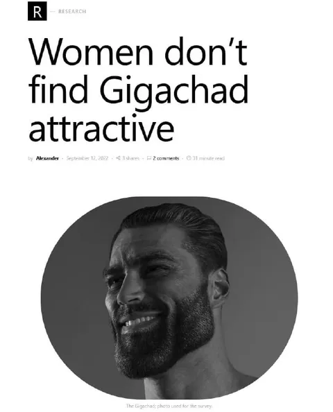 Women Don’t Find Gigachad Attractive