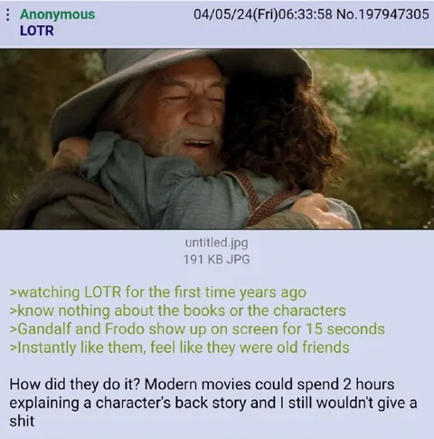 Gandalf and Frodo Old Friends