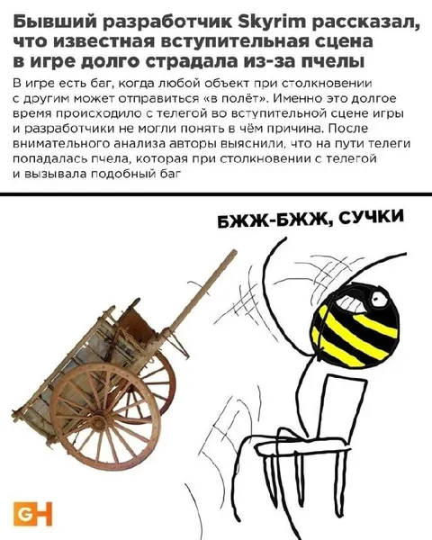 Пчела сломала вступление Skyrim