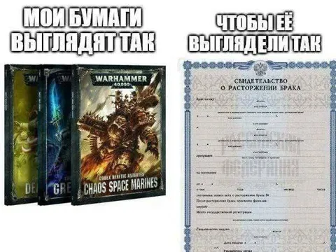 Мои бумаги выглядят как Warhammer