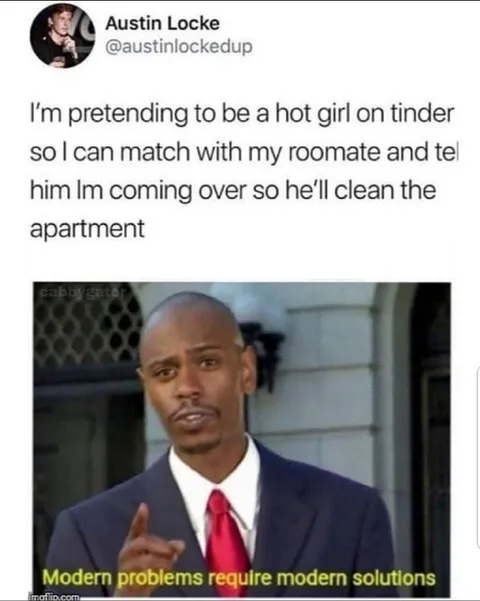 Roommate Tinder Cleaning Scheme