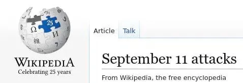 Wikipedia September 11 Attacks Page