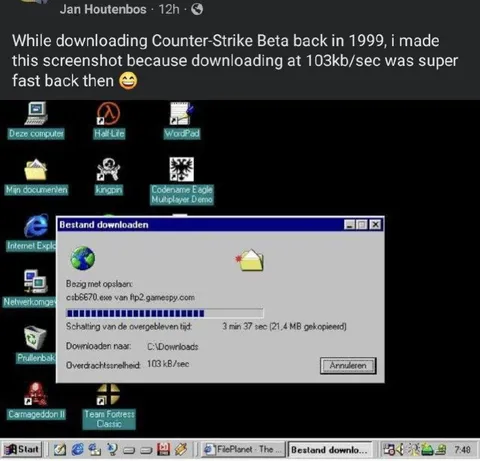 103kb/sec Was Super Fast