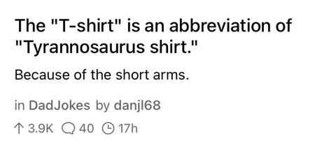 T-shirt Tyrannosaurus Joke