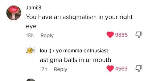 Astigmatism Balls Joke