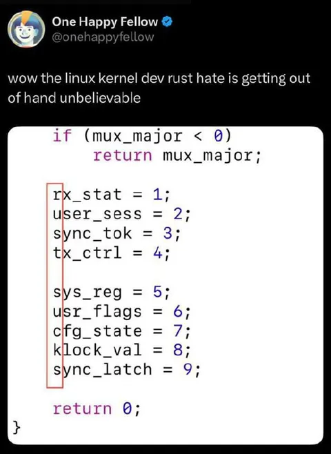 Linux Kernel Rust Hate