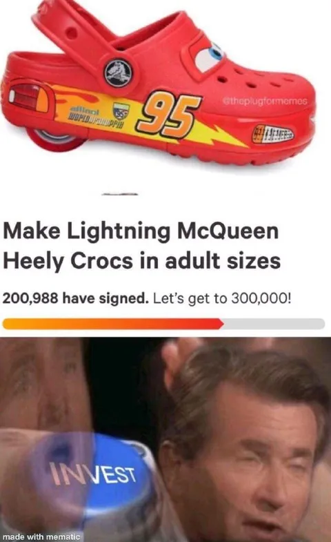 Lightning McQueen Crocs Petition