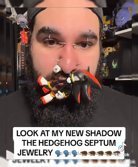 Shadow the Hedgehog Septum Jewelry