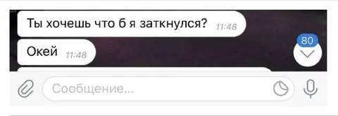 Когда попросили заткнуться