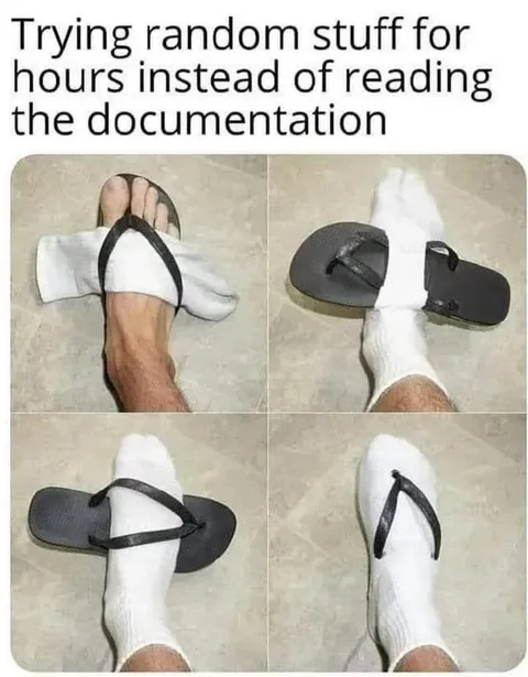 Trying Random Stuff Instead of Documentation