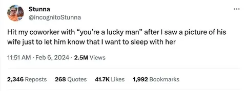 You’re a lucky man
