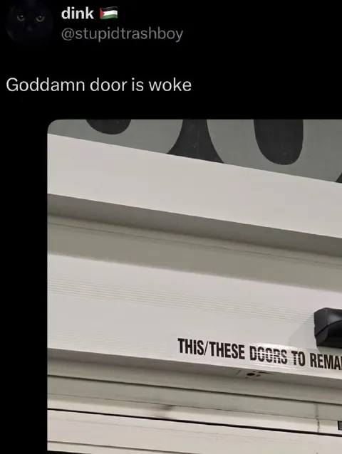 Woke Door Sign