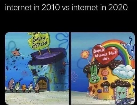 Internet in 2010 vs 2020