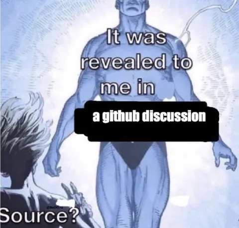 Revealed in a GitHub Discussion