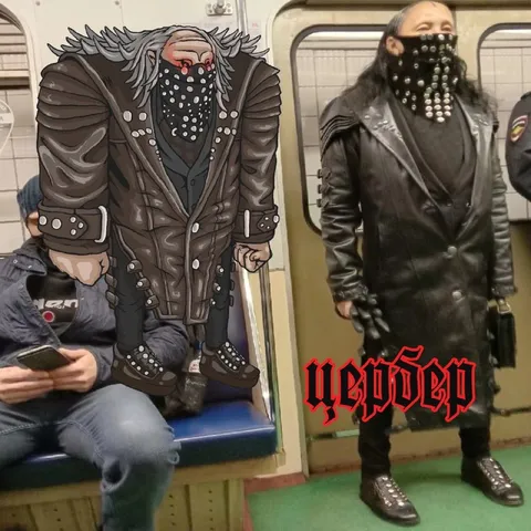 Готический пассажир в метро