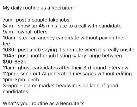 Recruiter Daily Routine