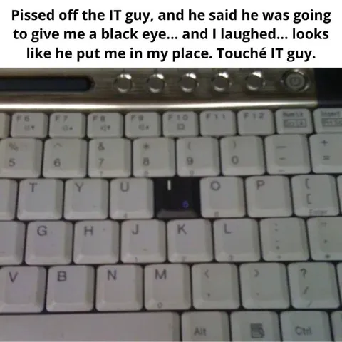 IT Guy Gives a Black Eye